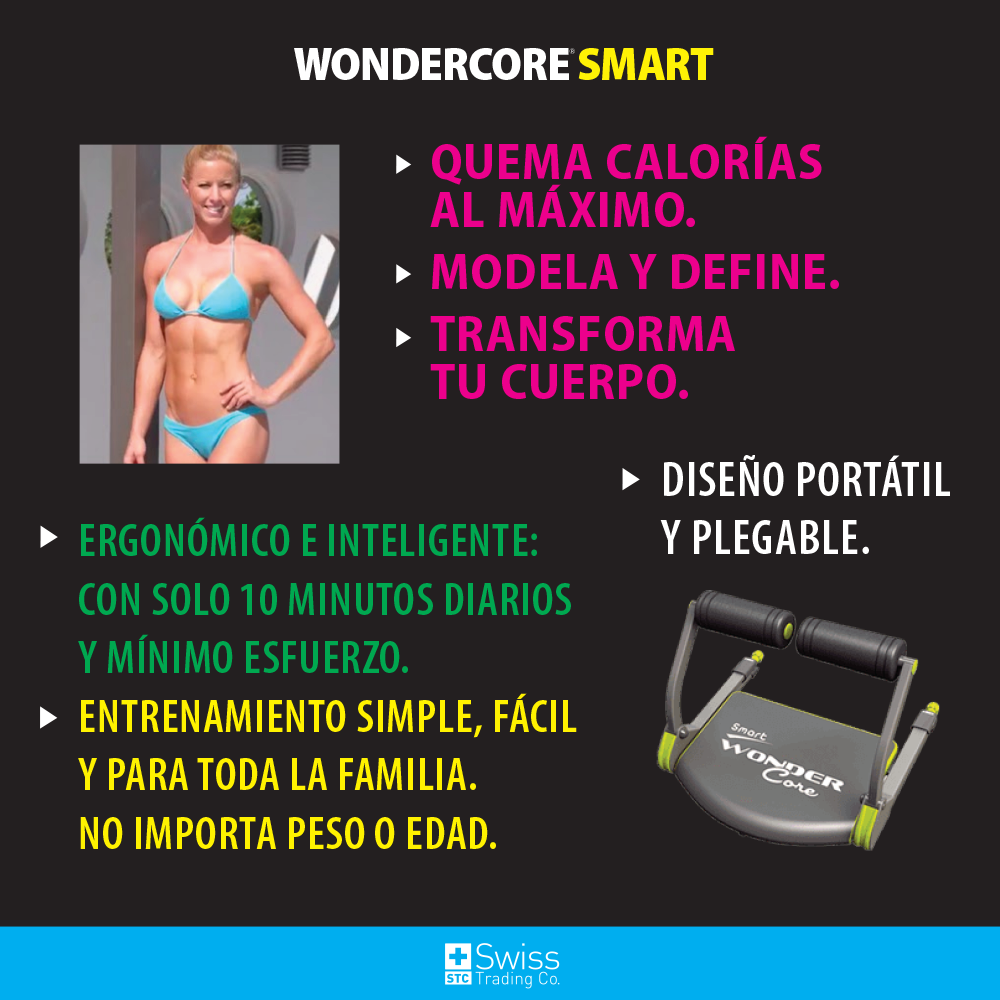 Wonder Core Smart 1 – 🏋️‍♀️ Gimnasio 6 en 1 – Abdominales y cuerpo completo en casa 💪