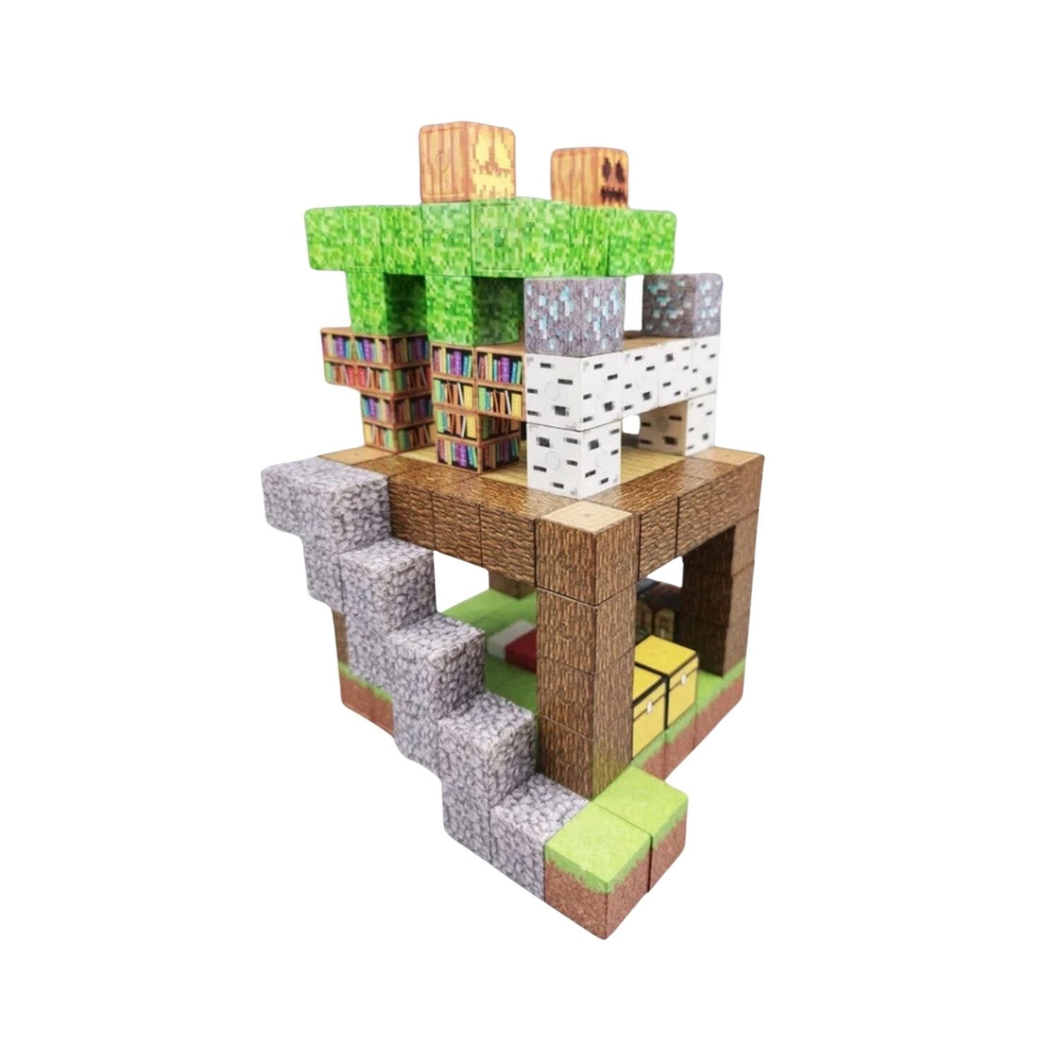 CubeCraft - 75 Cubos Magnéticos Premium Estilo Minecraft™- El Mundo que Ellos Construyen 🌍