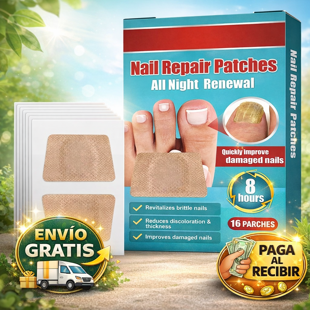 16 Parches Reparadores de Uñas – Tratamiento Antihongos Fácil y Seguro